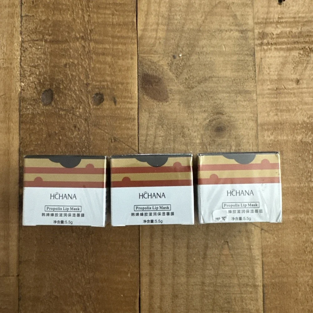 3 Pack HCHANA Propolis Lip Mask New And Sealed EXP 11/28/2026